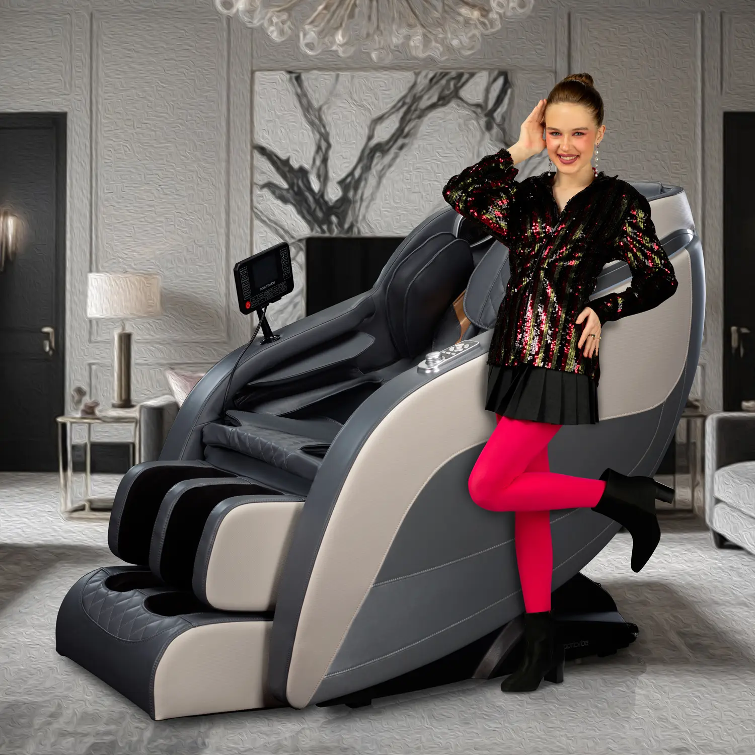 RoboticVibe Massage Chair - RV2020 White - Image 9